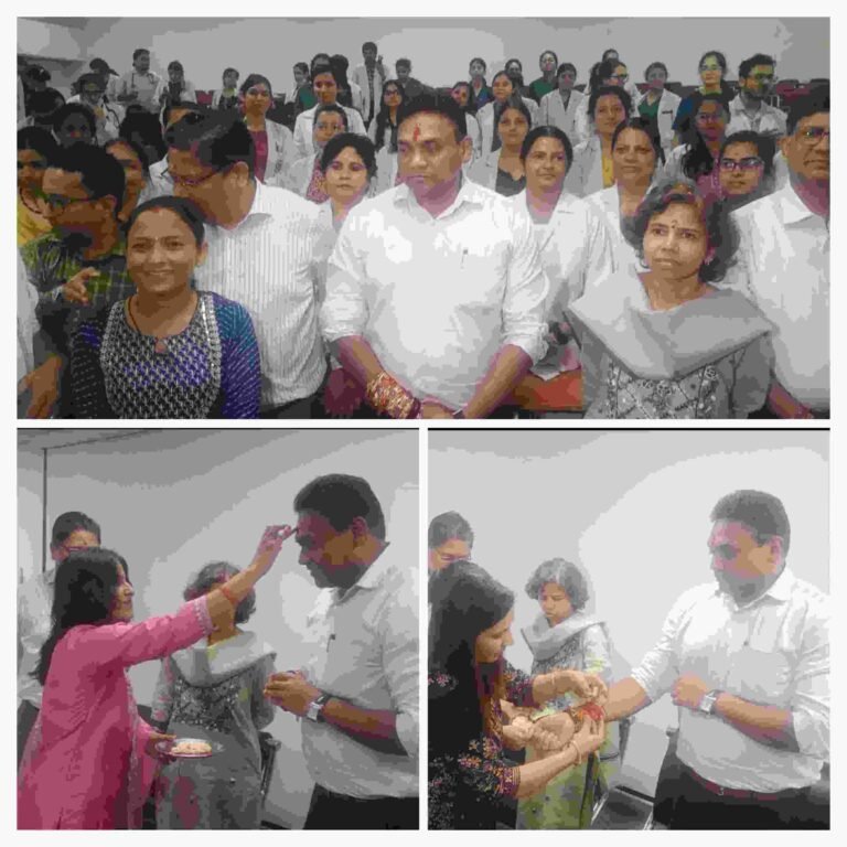 स्वास्थ्य सचिव आर राजेश कुमार पहुंचे दून मेडिकल कॉलेज,  स्टाफ नर्स, डॉक्टर्स के साथ मनाया राखी का पर्व,