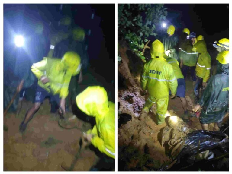 रुद्रप्रयाग- फाटा के पास भूस्लखन से मलवे में दबे मजदूर, एसडीआरएफ ने चलाया रेस्क्यू अभियान  ।