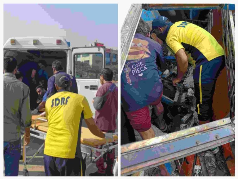 अल्मोड़ा- मर्चुला में बस हुई दुर्घटनाग्रस्त, SDRF उत्तराखण्ड पुलिस ने चलाया रेस्क्यू अभियान