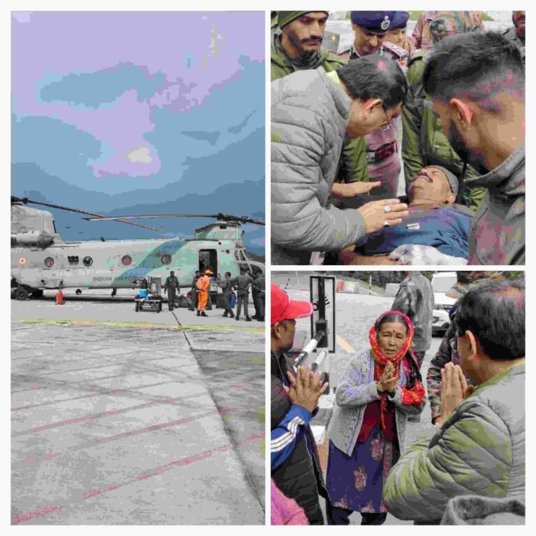 सीएम पुष्कर सिंह धामी पहुंचे ग्राउंड जीरो पर केंद्र और राज्य सरकार ने राहत- बचाव अभियान में झौंकी ताकत