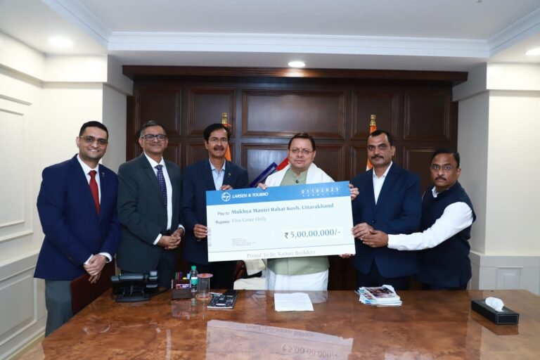 मुख्यमंत्री पुष्कर सिंह धामी से नई दिल्ली में लार्सन एंड टुब्रो (L&T) के प्रतिनिधिमंडल ने शिष्टाचार भेंट की