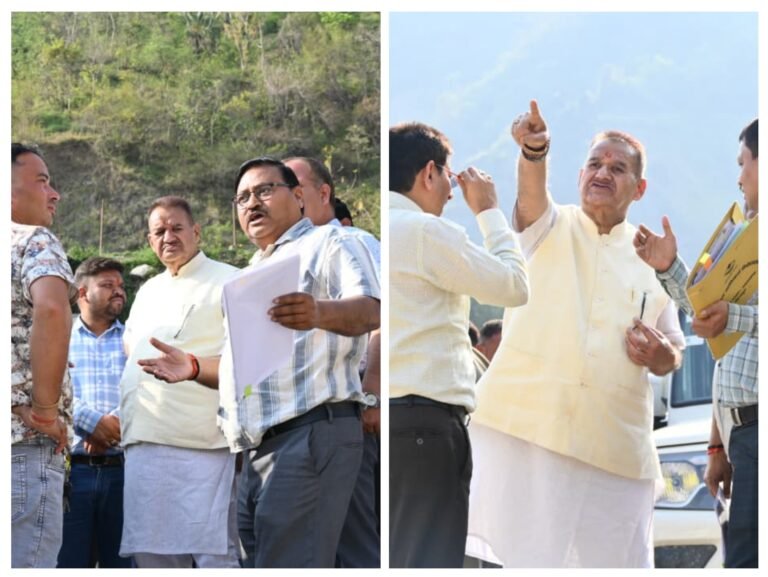 कैबिनेट मंत्री गणेश जोशी ने मसूरी विधानसभा क्षेत्र के अंतर्गत कार्लीगाड़ सहस्त्रधारा में आपदा प्रभावित क्षेत्र का स्थलीय निरीक्षण किया