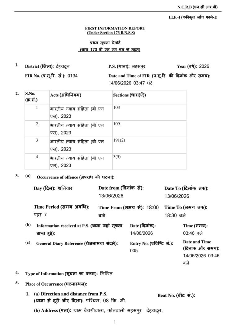विकासनगर हिंसक घटना में बड़ा एक्शन, 12 लोगों के खिलाफ नामजद मुकदमा दर्ज